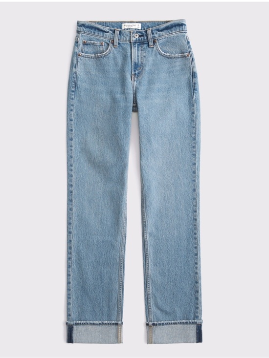 Abercrombie & Fitch Denim - Abercrombie 90s Relaxed Cuffed Jeans Light Wash 26
